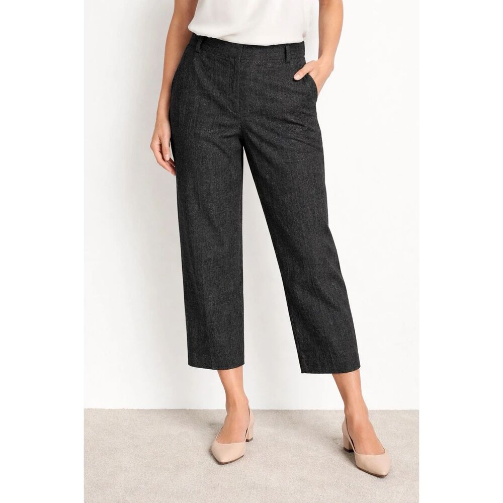 Club Monaco Pants Womens sz 4 Ryanne Dress Trousers ankle black Wool capsule New